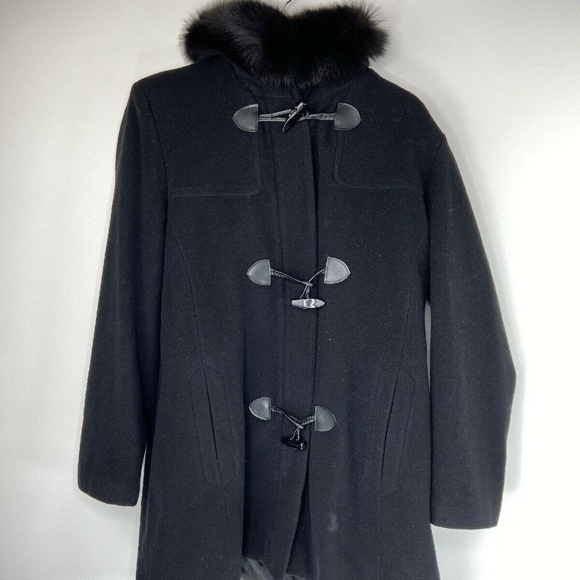 pea coat with fur hood